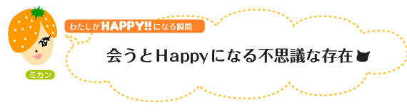 わたしがHAPPY！をもらった日：会うとHappyになる不思議な存在